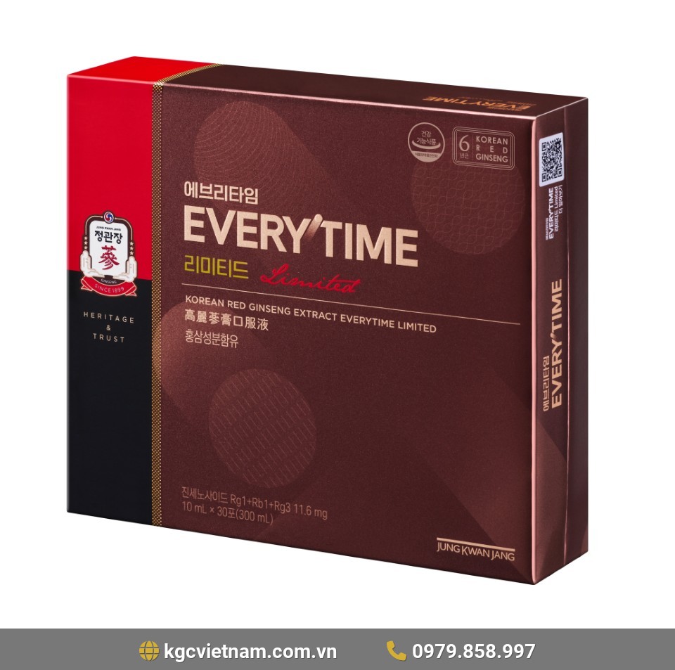 Nước tinh chất địa sâm KGC Jung Kwan Jang Everytime Limited 10ml x 30 gói