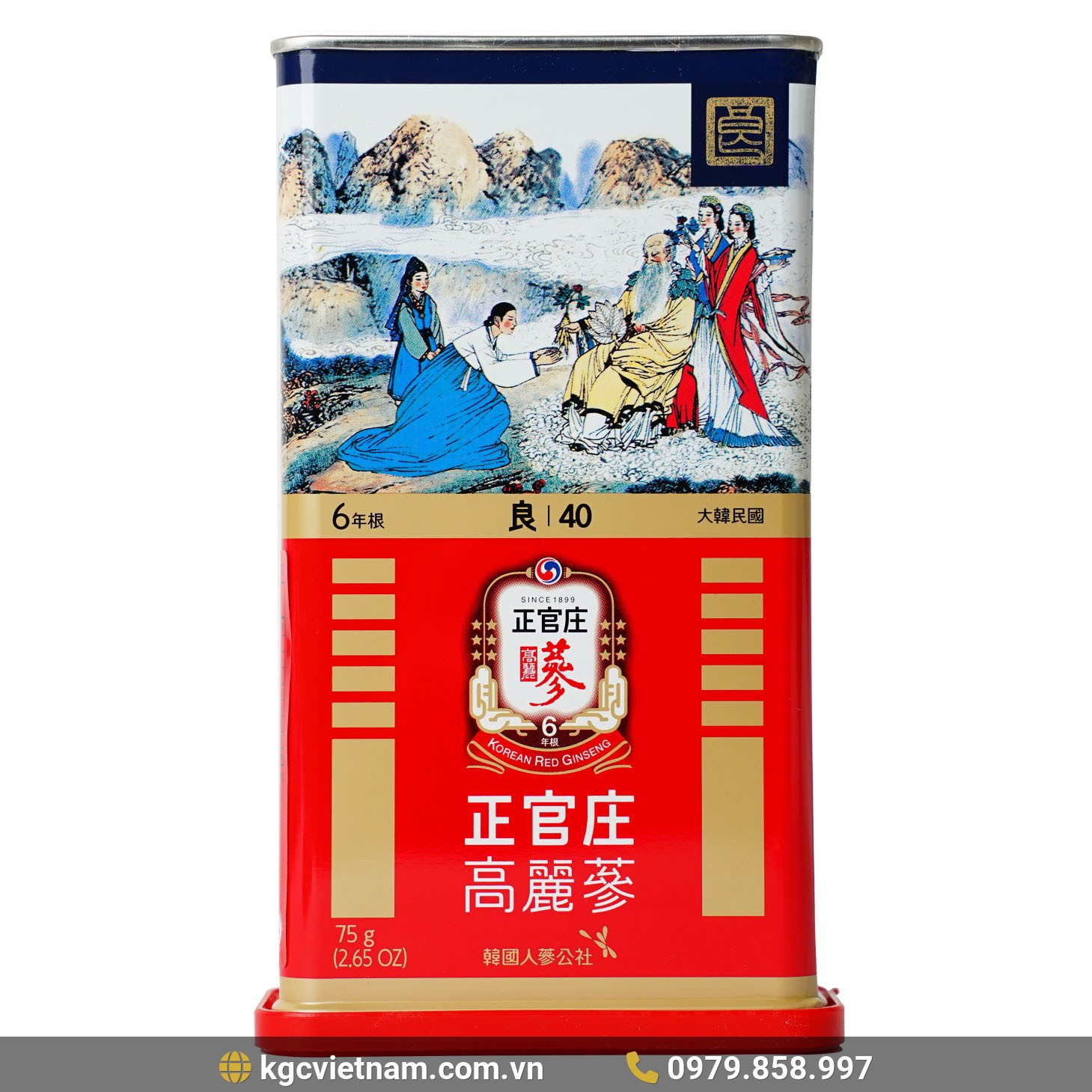Hồng sâm củ khô KGC Cheong Kwan Jang 75G 40PCS (6 củ)
