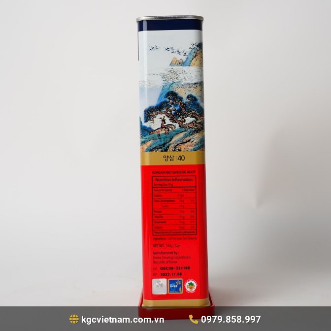 Hồng sâm củ khô KGC Jung Kwan Jang 150G 40PCS [12 củ]