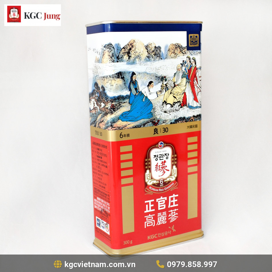Hồng sâm củ khô KGC Jung Kwan Jang 300G 30PCS (19 củ)