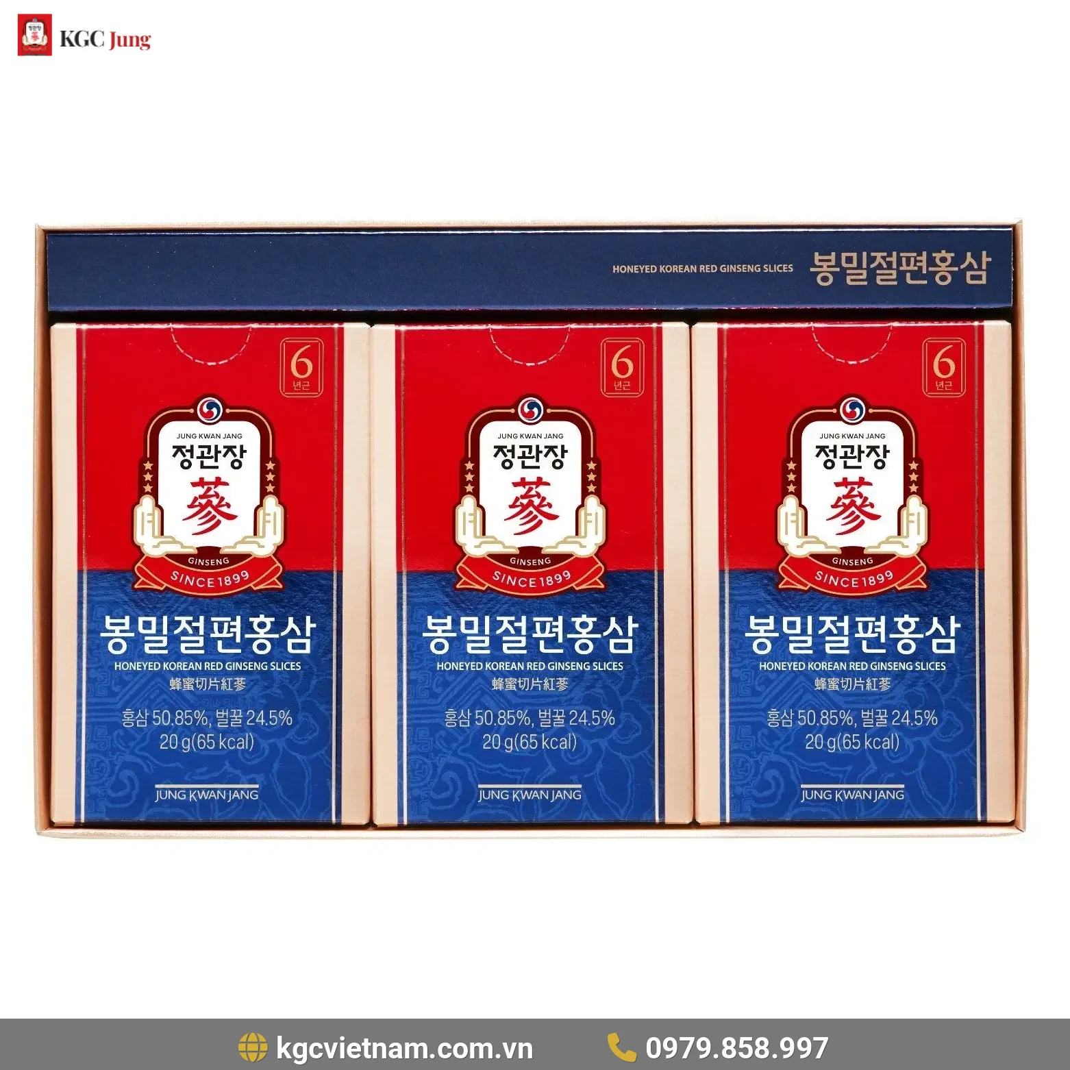 Hồng Sâm Lát Tẩm Mật Ong Honeyed Korean Red Ginseng Slices 6 gói