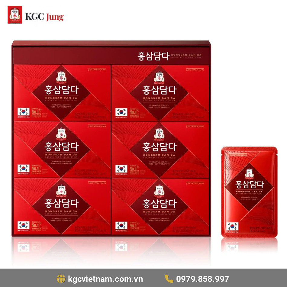 Nước Hồng Sâm Dam Da KGC Jung Kwan Jang 50ml x 30 gói